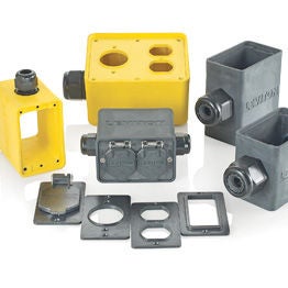 Agrupación de cajas de tomacorriente portátiles