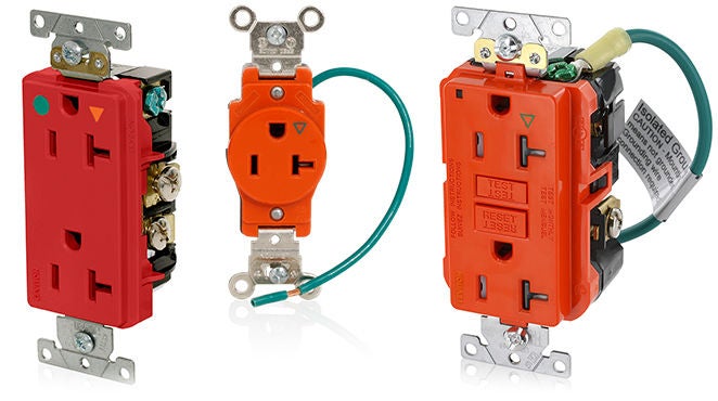 Agrupación de receptáculos con conexión a tierra aislada