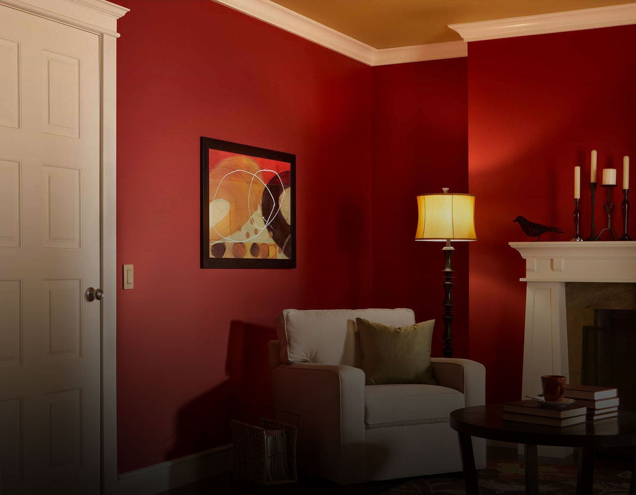 Sala de estar colorida